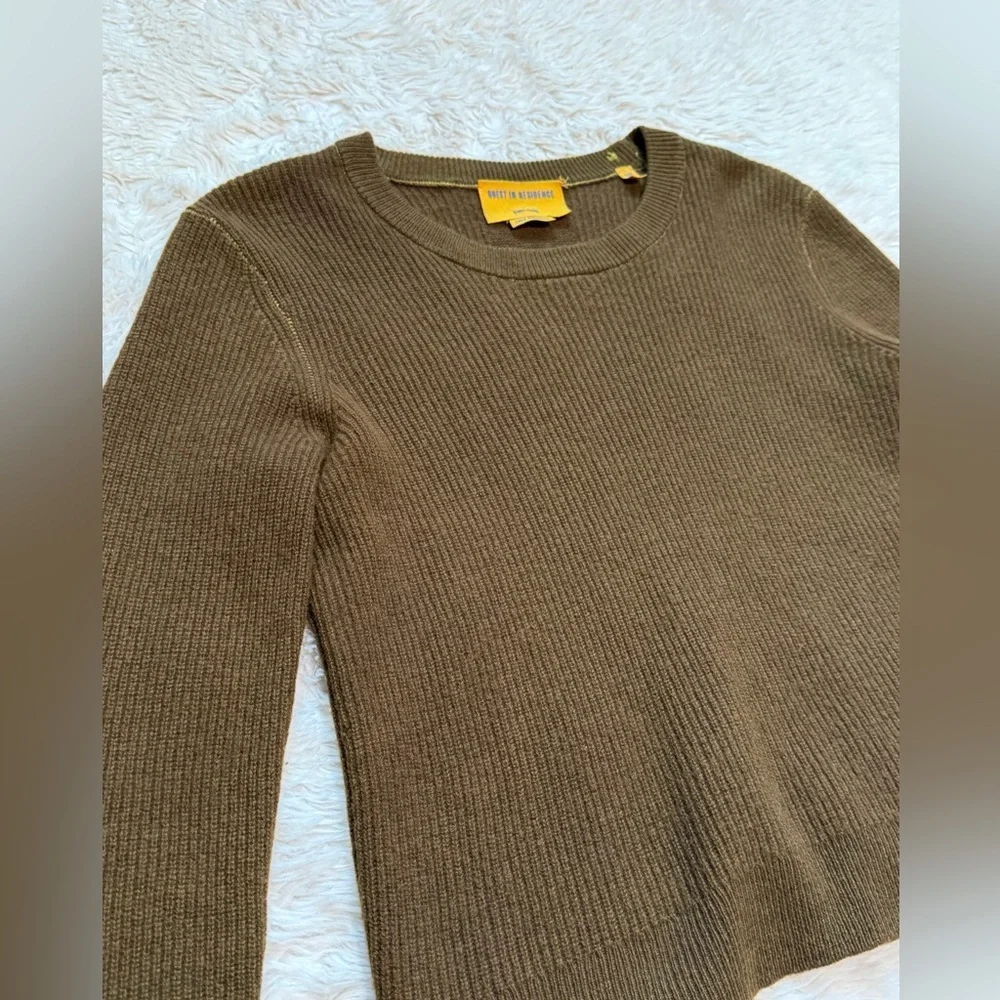 Guest in Residence Knitters 100% Cashmere Crewneck Sweater - Size XS